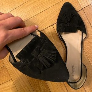 J. Crew Black Suede Flats
